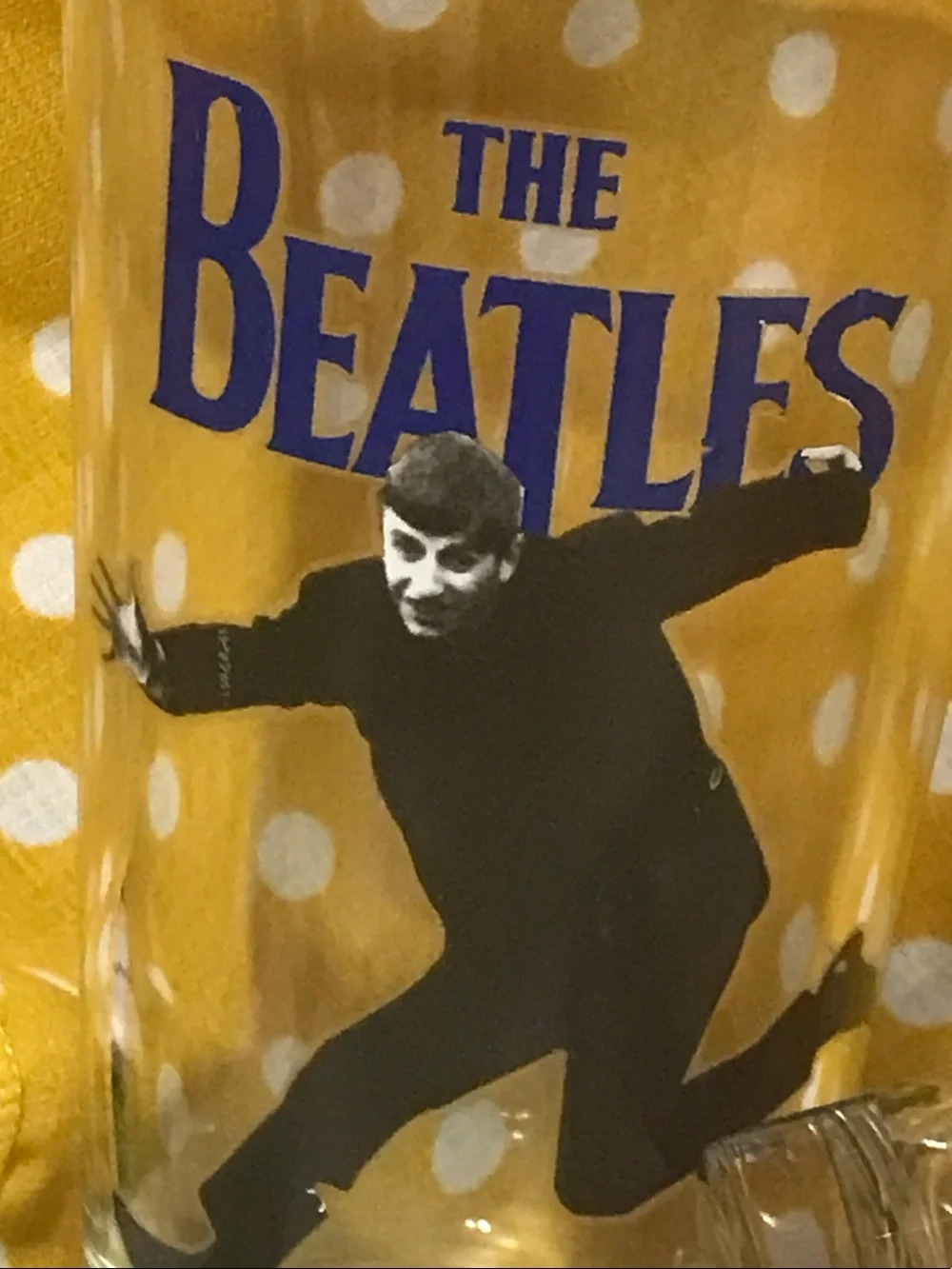 The Beatles Pint Glasses Set with Red, Orange, Blue, Green Logos